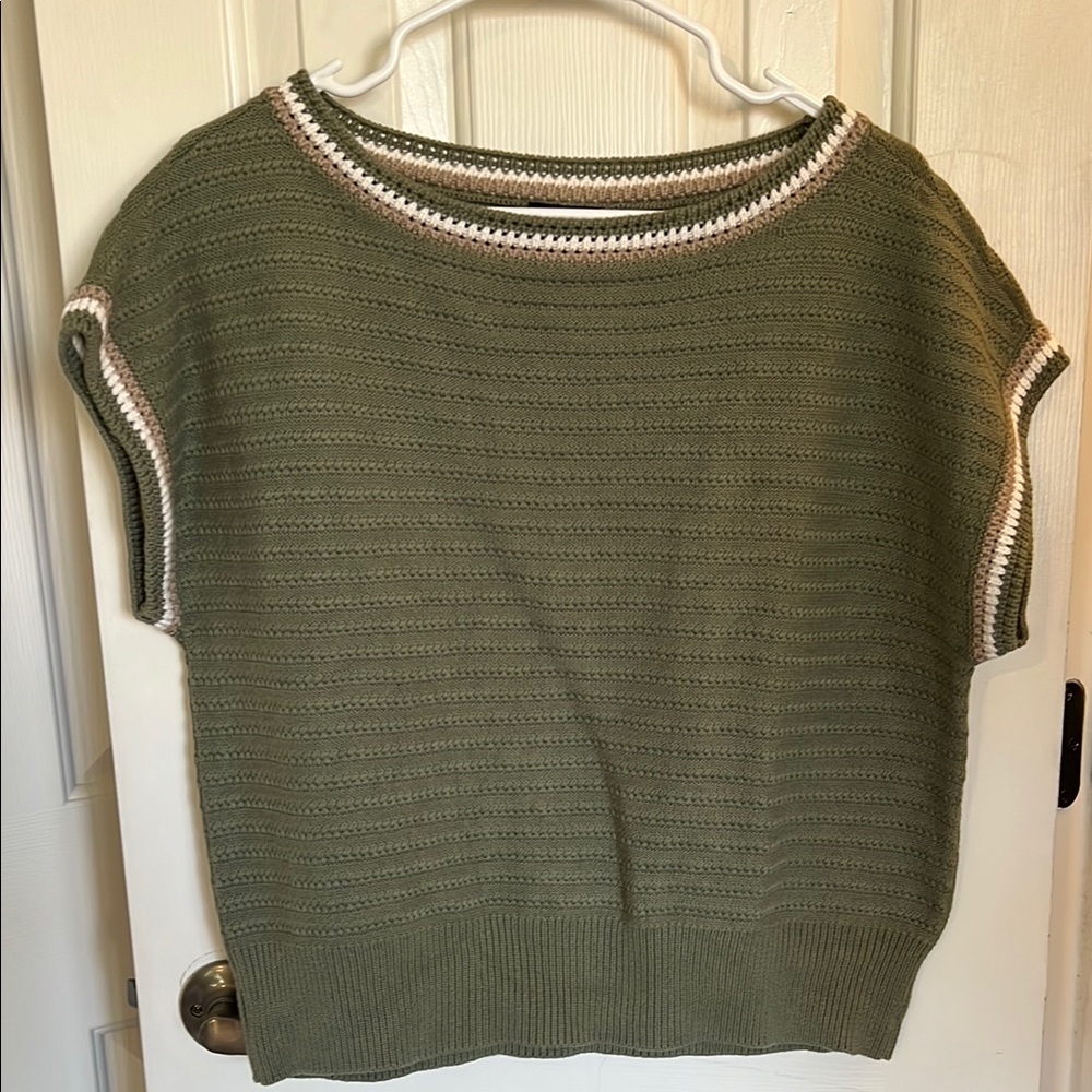 Ann Taylor Olive Green Knit Top